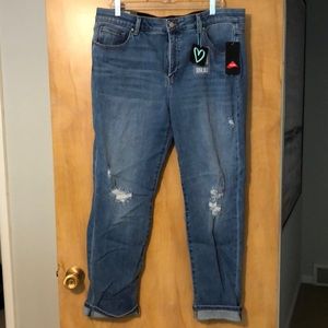 LuLaRoe Boyfriend Distressed (Malibu) Denim Jeans - Size 34 (aka 16) NWT